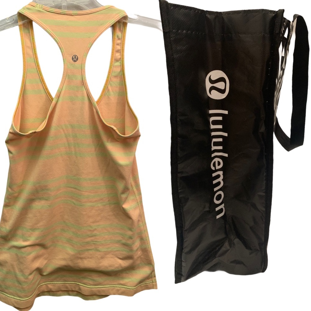 LULEMON Yellow Raccerback Top + Bag Combo